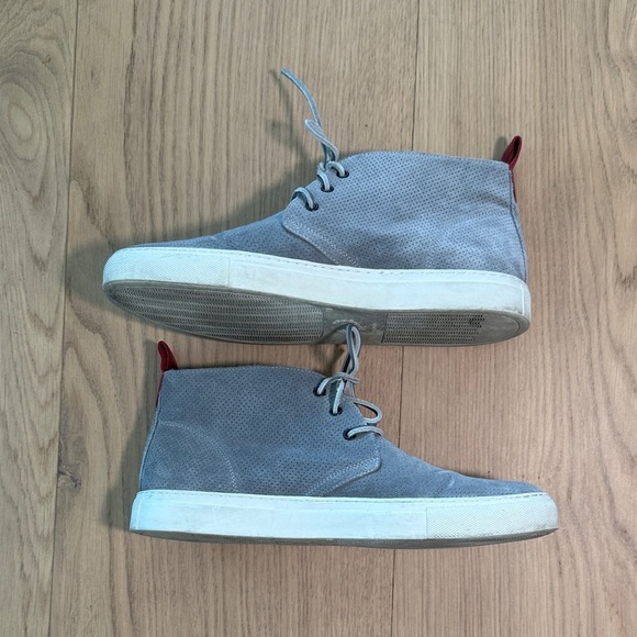 Del Toro Gray Chukka Boots with Red Accents - 12 - Picture 11 of 12